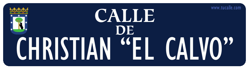cartel_de_calle-de-Christian “El Calvo”_en_madrid_antiguo